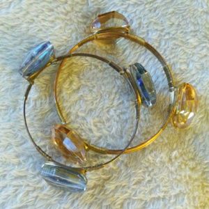 Crystal stone bangles