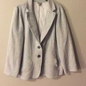 Comfy J. Jill Heather gray sweatshirt blazer