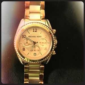 MK rose gold watch