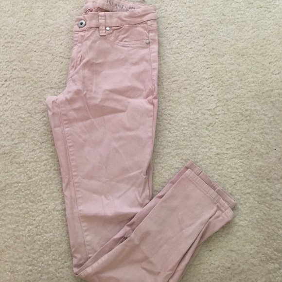 Blush skinny jeans