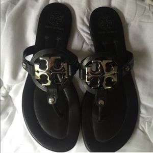 Black and silver sandals