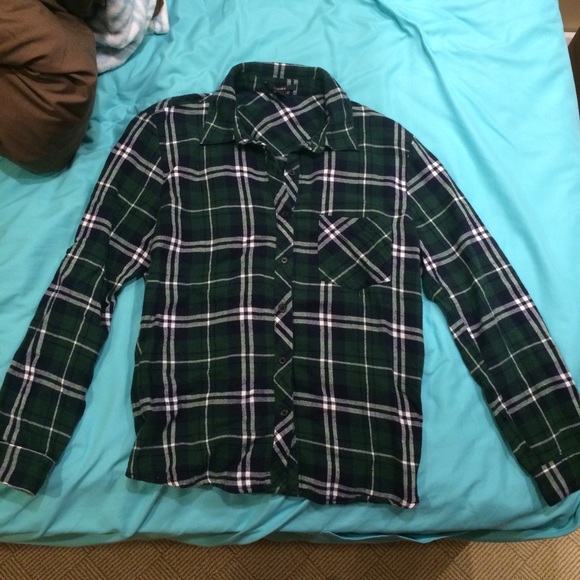 Green Forever 21 Flannel