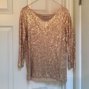Gold sequin top