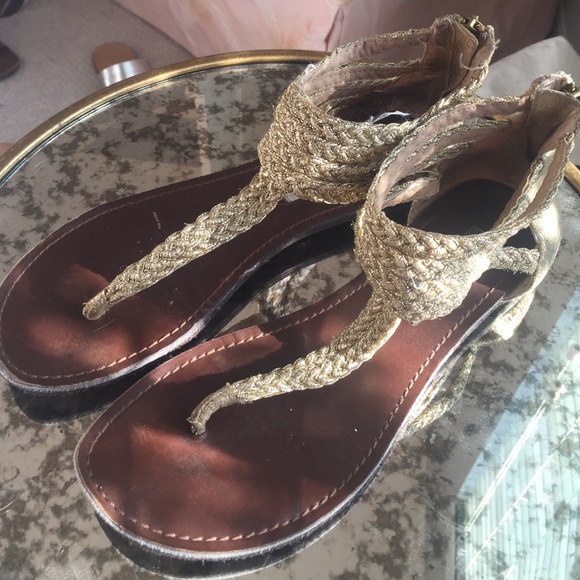 Steve Madden Gold Rope Sandals