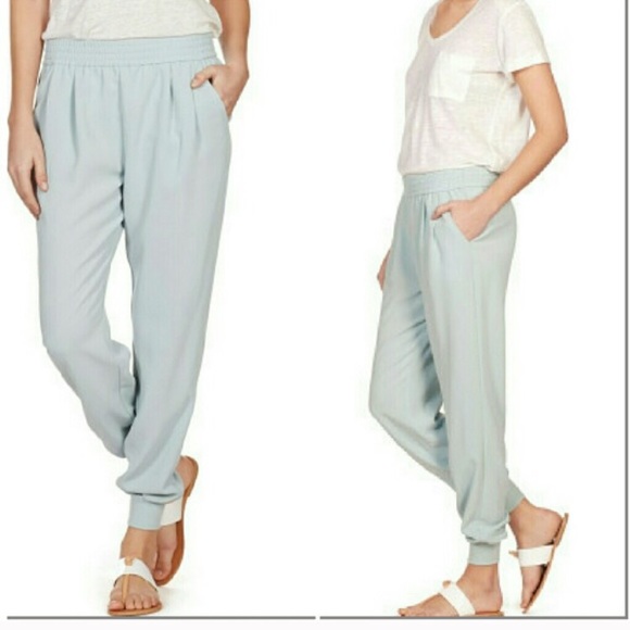 Joie Pants - Joie Mariner Crepe Crop Pant in Baby Blue