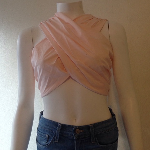 Fade to blue  wrap cotton boho chic cotton top Xs