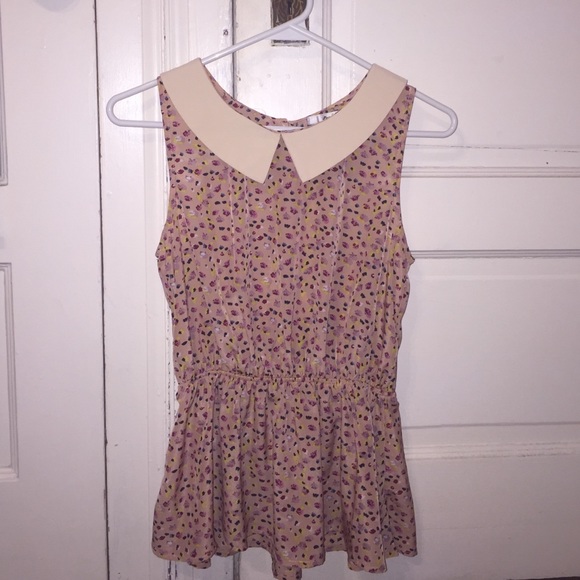 Collared peplum top from Papaya