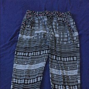 Floral/aztec joggers
