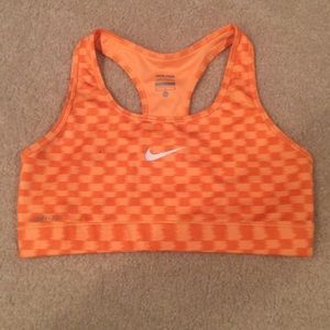 Orange Nike sports bra