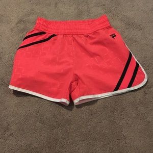 Bright orange gym shorts