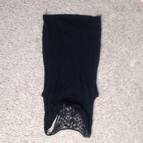 Black tank top with lace back