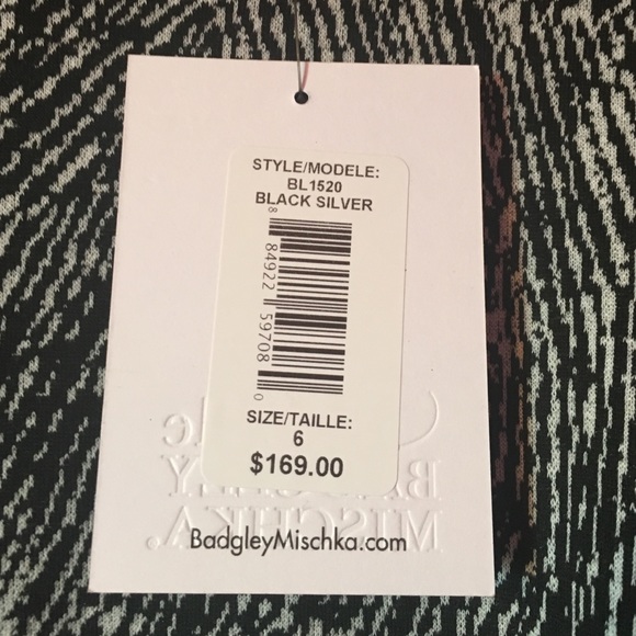 Belle Badgley Mischka. Black and white dress. - Picture 4 of 4