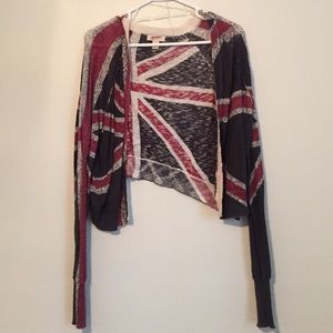 Union Jack cropped cardigan