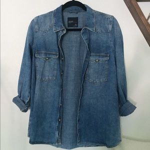 Zara denim button down