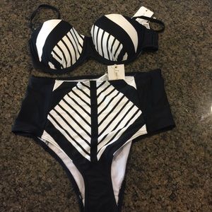 High waist bathing suit