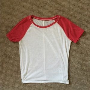 Urban Outfitters Red Baseball Tee