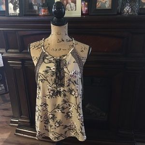 Beautiful beige and brown silk Cami 🎀