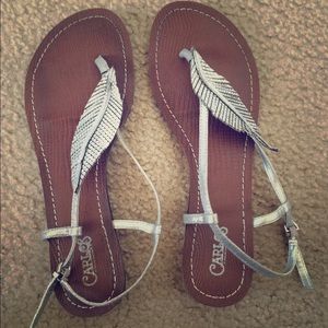 Carlos Santana Silver Leaf Sandals