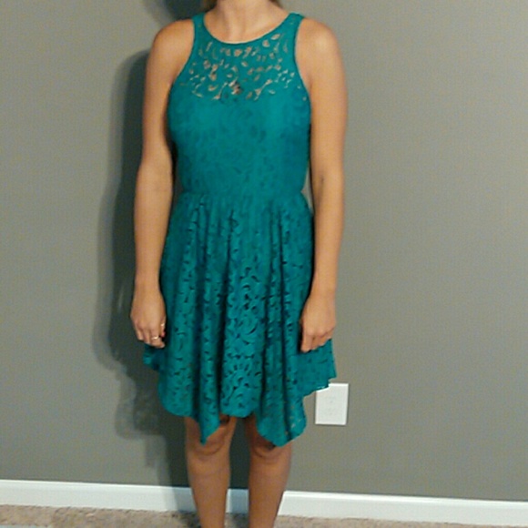 macy's emerald green dress