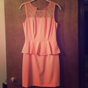 Forever21 Peach Peplum Dress