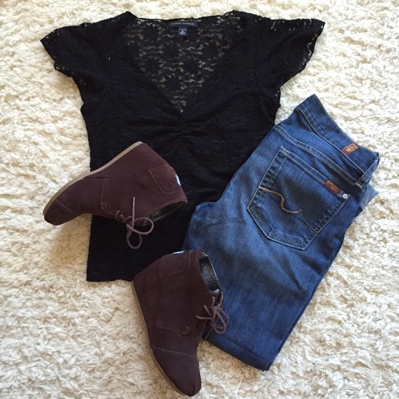 Banana Republic black lace top