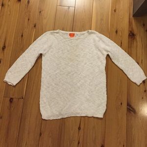 White knit sweater