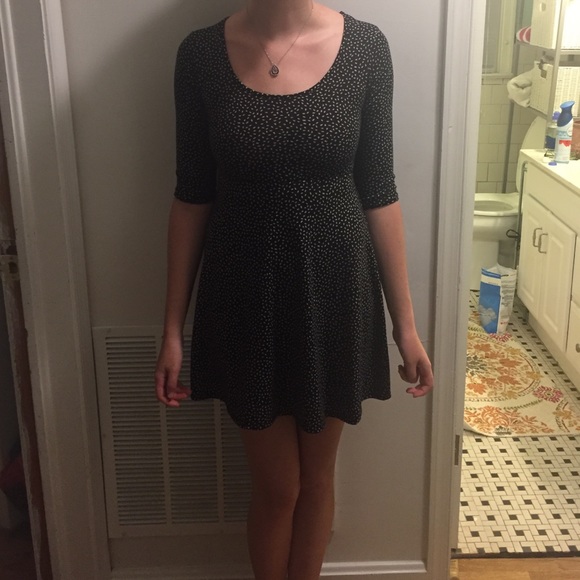 Black bespeckled skater dress - Picture 3 of 4