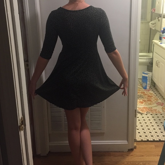 Black bespeckled skater dress - Picture 4 of 4