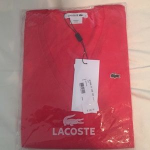 Lacoste Cotton V Neck Sweater