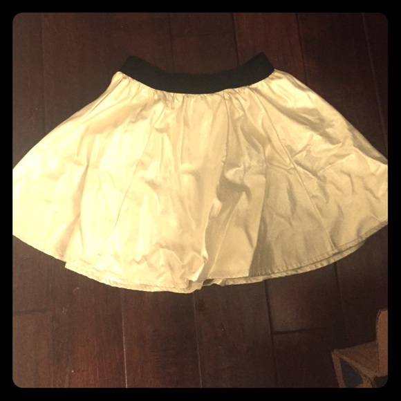 White leather skater skirt
