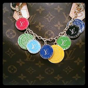 Trunk and Globe Coin Chain Bag Charm