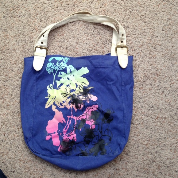 Floral print tote bag