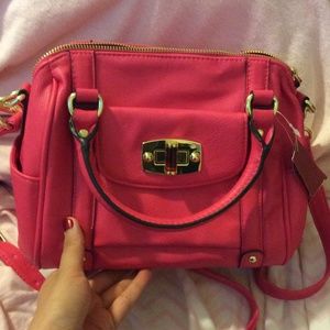 Hot Pink Satchel/Bag with Crossbody strap