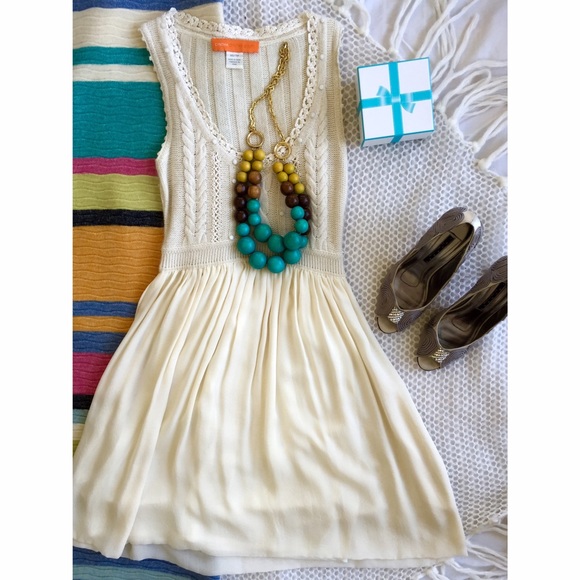 Cynthia Steffe Silk & Angora Cable Knit Dress XS/S