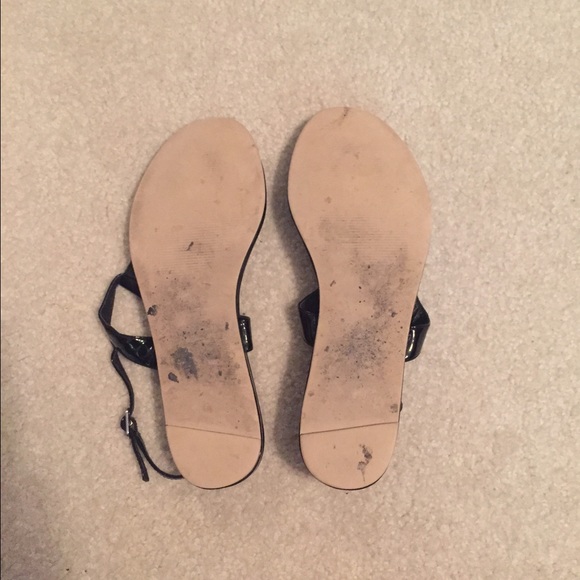 Yellow Box Black Rhinestone Sandals - Picture 4 of 4