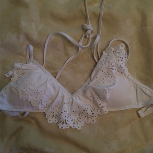 Abercrombie white swimsuit top