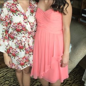 Coral bridesmaid dress