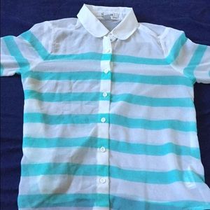 Striped button up shirt