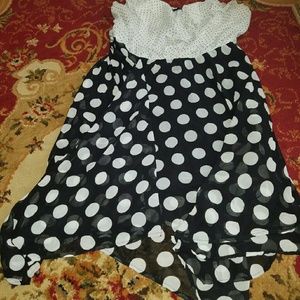 Maurices mixed polka dot dress sz xl