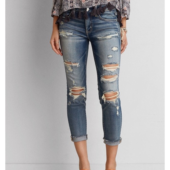 American Eagle Outfitters Denim - American Eagle Destroyed Super Stretch Jeggings