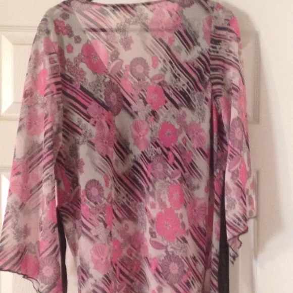 Multicolor Floral tie back Blouse - Picture 3 of 3