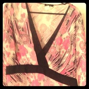 Multicolor Floral tie back Blouse