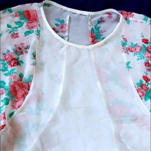 Short sleeve sheer shirt