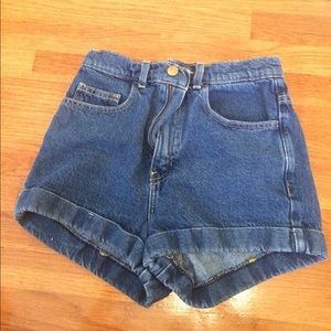 High wasted jean shorts