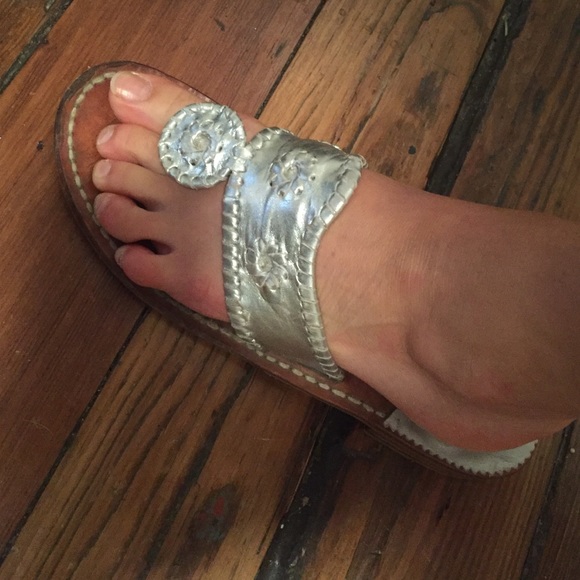 Jack Rogers- silver- lightly used