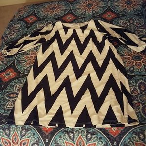 Black and White Chevron Dress