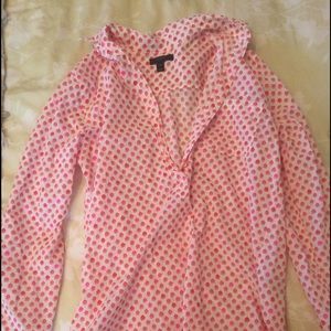J crew pink design button down