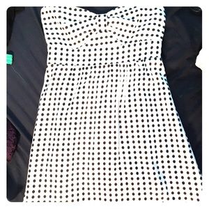 White polka dot babydoll dress