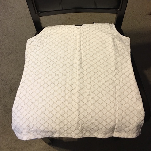 White tank top with gold shimmer. Never worn.