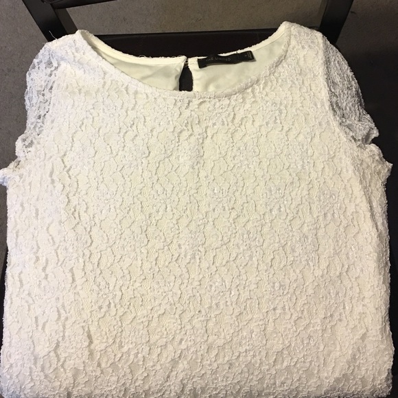 White lacy tee!